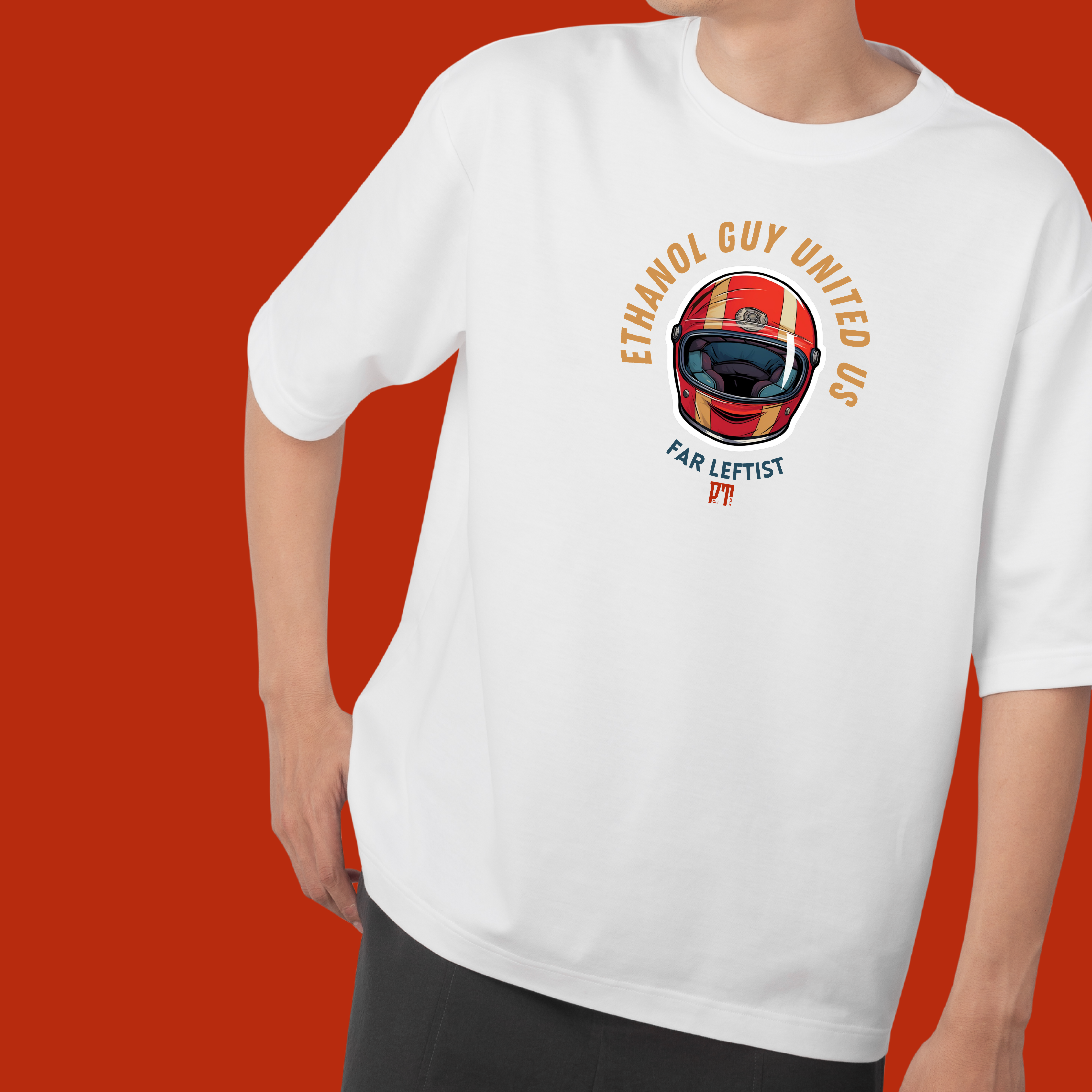 Ethanol guy United Us "Far Leftist" Oversized T-Shirt